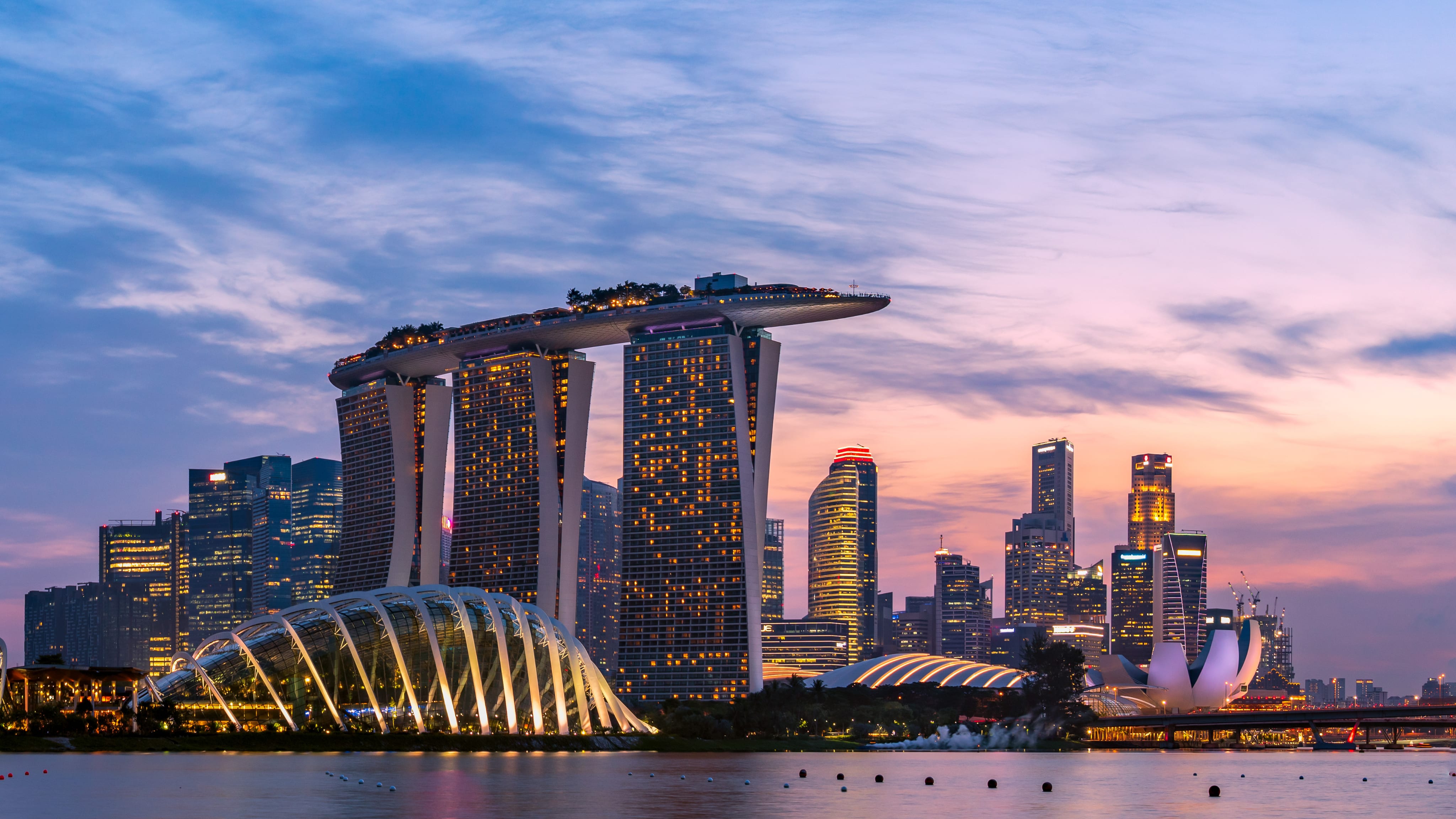Singapore cityscape at dusk